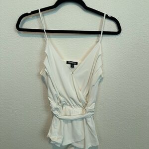 XS Express White Wrap Top